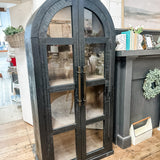 Shelby Glass Arch Cabinet | Black