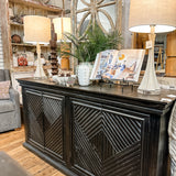 Emma Sideboard 4 Door Black Console | Mango Wood