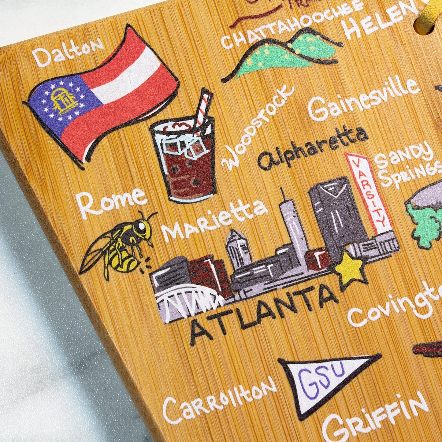 Georgia Cutting Board with Artwork by Fish Kiss™