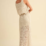 Crochet Knitted Skirt and Top