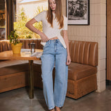 Sauve High Rise Barrel Leg Jeans