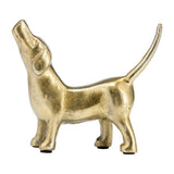 Gold Metal Howling Dog