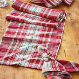 Red Multi Winter Plaid Runner
