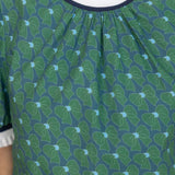 Riley Stripe Band Detailed Bow Printed Blouse