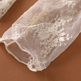 Floral Lace Sheer Mesh Layering see through Top