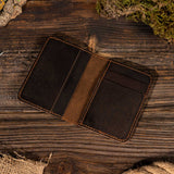 Genuine Leather Wallet: Dark Brown