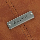 Bible Cover Classic Brown Faith Badge: Large