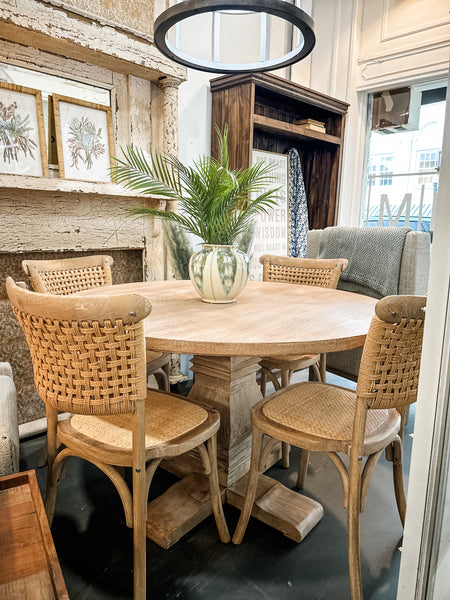 Olivia Round Wooden Dining Table Set – Newnan Mercantile