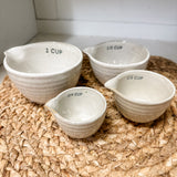 Crackle Ceramic Measuring Cup Set