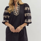 Lucy Embroidered Sleeve Dress