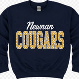 Newnan Polka Dot Letter Spirit Sweatshirt | Navy