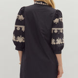 Lucy Embroidered Sleeve Dress