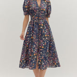 Jasmine Navy Print Dress