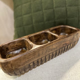 Wooden Serving Container | 3 compartments