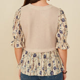 Lily Floral Woven Blouse Top