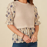 Lily Floral Woven Blouse Top