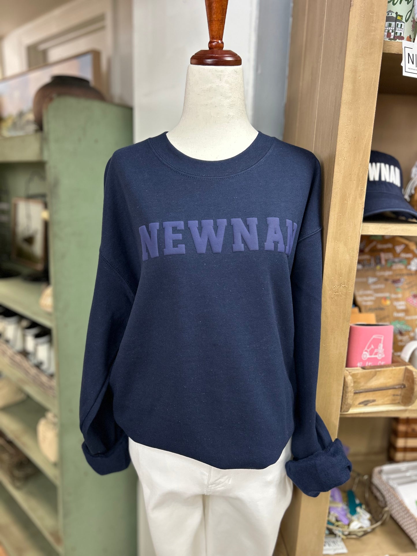 NEWNAN Varsity Letter Sweatshirt || Navy