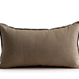 Brown Cotton Linen Lumbar Pillow