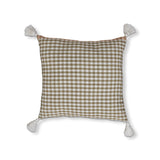 Gingham Woven Pillow Taupe