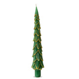 Gilded Pine Tree Taper Candle