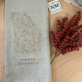 Newnan, Georgia Floral State Tea Towel