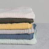 Cotton Double Cloth Baby Blanket w/ Trim in Bag