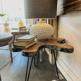 Teak Table with Iron Legs