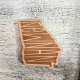 Wood Magnet: Engraved with Newnan, Georgia