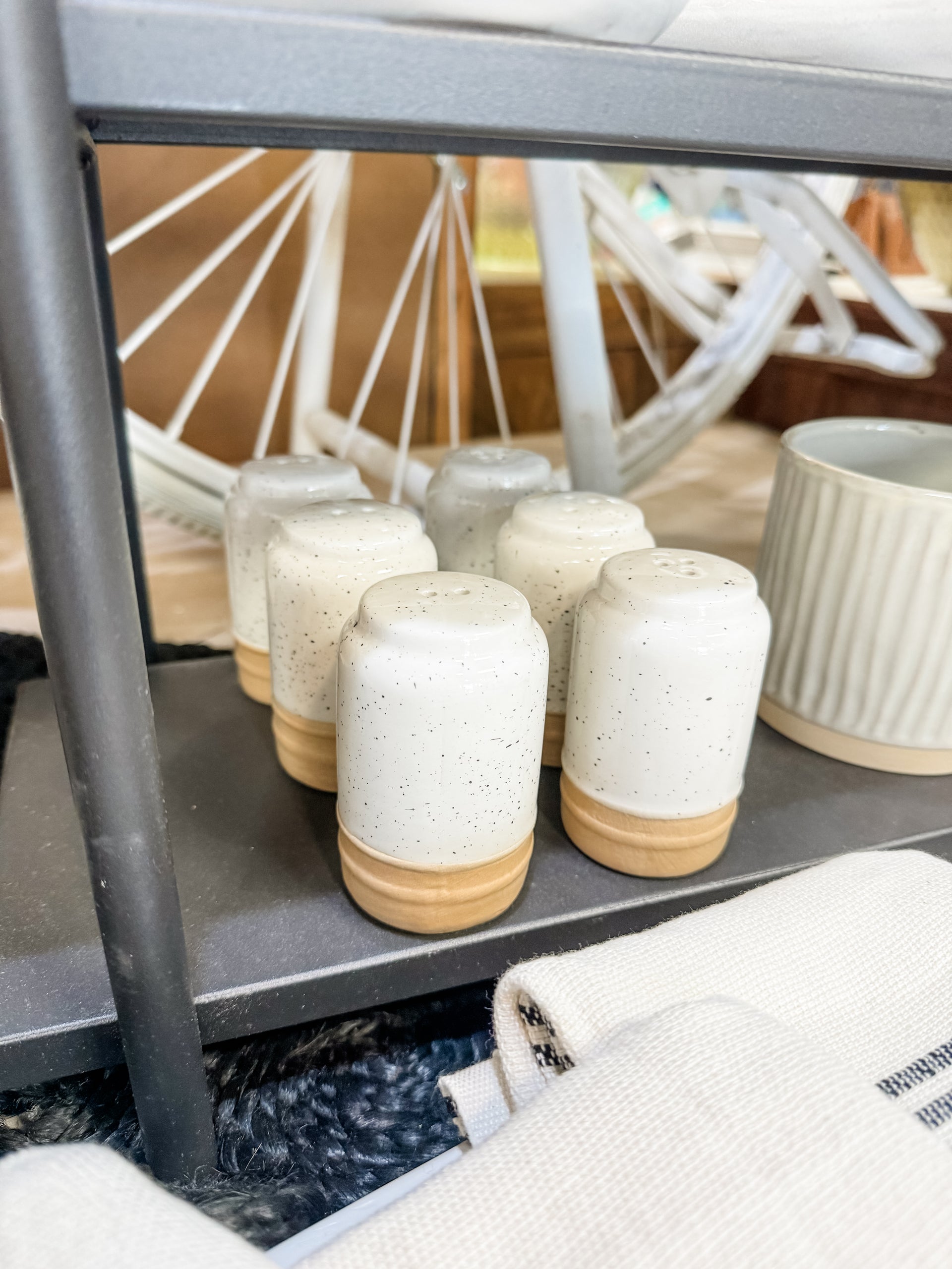 Ceramic Salt & Pepper Shakers | Speckle White