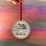 Newnan, Georgia Wood Christmas Ornament