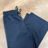 Solid Knit Wide-Leg Pants