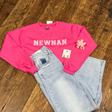 Newnan Varsity Letter Sweatshirt | Pink