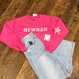 Newnan Varsity Letter Sweatshirt | Pink