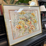 Floral Watercolor Landscape Painting