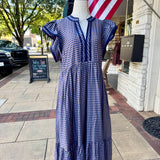 Callie Navy Midi Dress