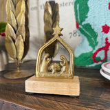 Mini Golden Nativity on Base