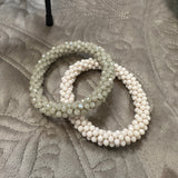 Shimmery Beaded Bracelet: Multiple Colors