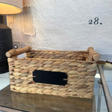 Woven Basket with Chalkboard