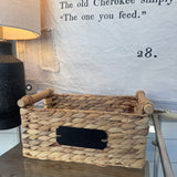 Woven Basket with Chalkboard