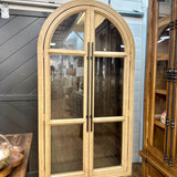 Light Oak Armoire Arch Cabinet