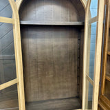 Light Oak Armoire Arch Cabinet