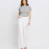 High Rise Wide Leg Jeans | Optic White
