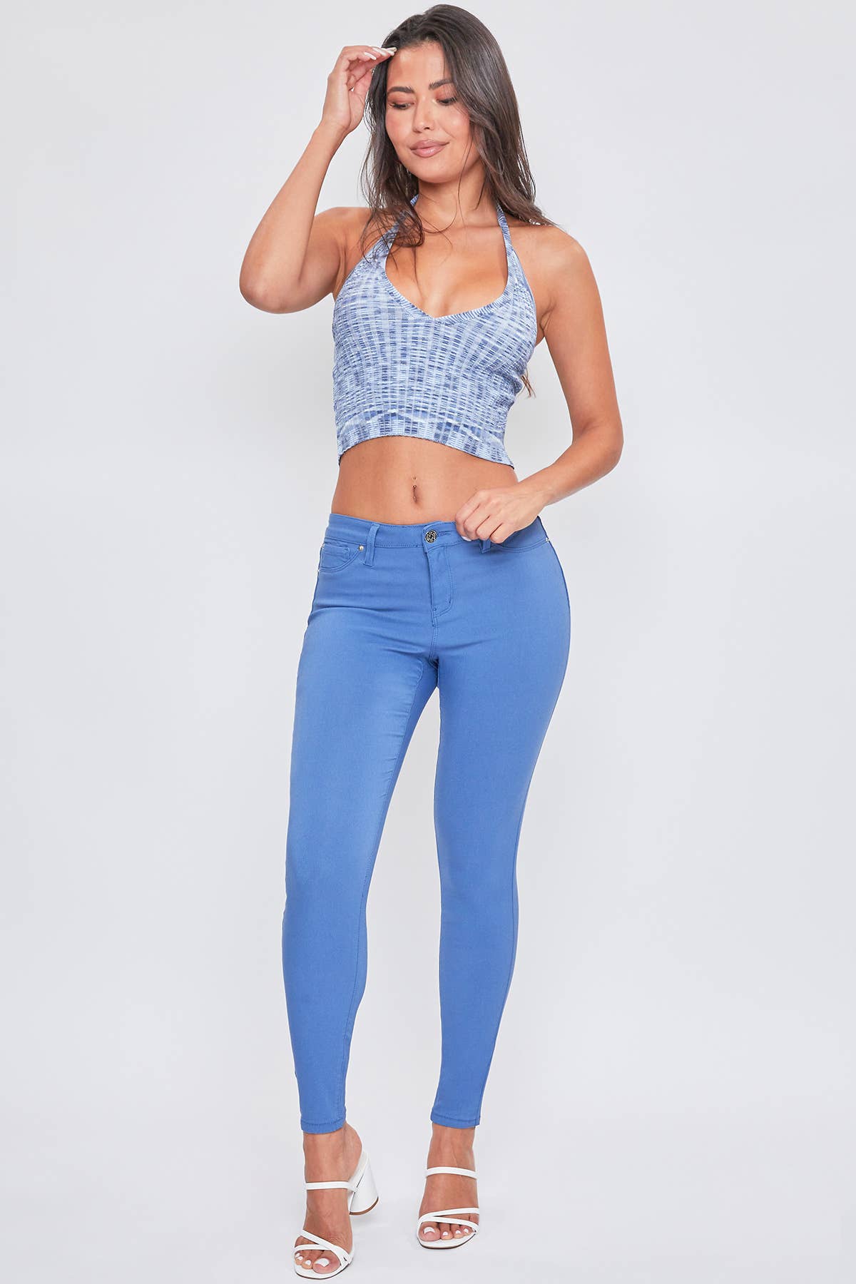 Hyperstretch Mid-Rise Skinny Jean | Electric Blue