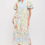 Scalloped Floral Maxi Dress