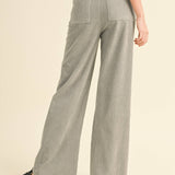 Corduroy Raw Edge Pants | Blue Grey