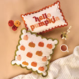 Scalloped Square Throw Pillow | Pumpkin Patch