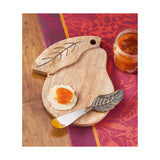 Pear Shaped Board & Spreader Set Multi Mango Wood