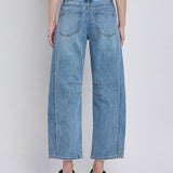 Tingle High Rise Barrel Leg Jeans