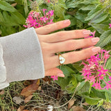 Enamel Heart Cross Ring