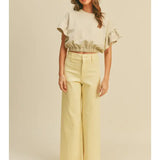 Straight Wide Leg Denim Pants: Multiple Colors